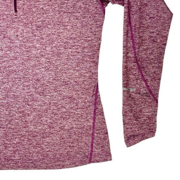 Nike Dri-Fit Track Jacket Womens L Burgundy Quarter Zip Athletic Running Pull On - Picture 5 of 16